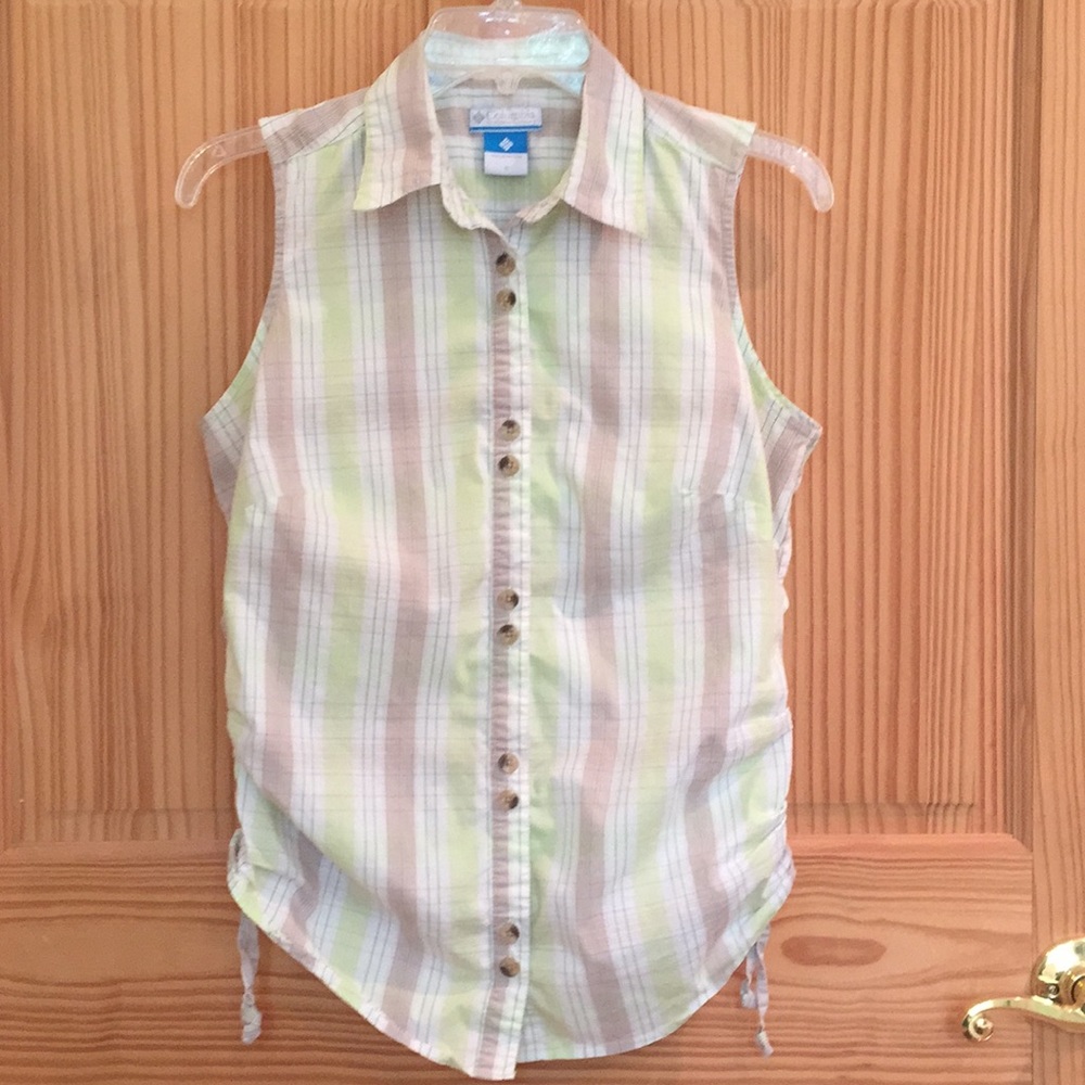 Columbia brand Sleeveless Button Front Blouse size Small
